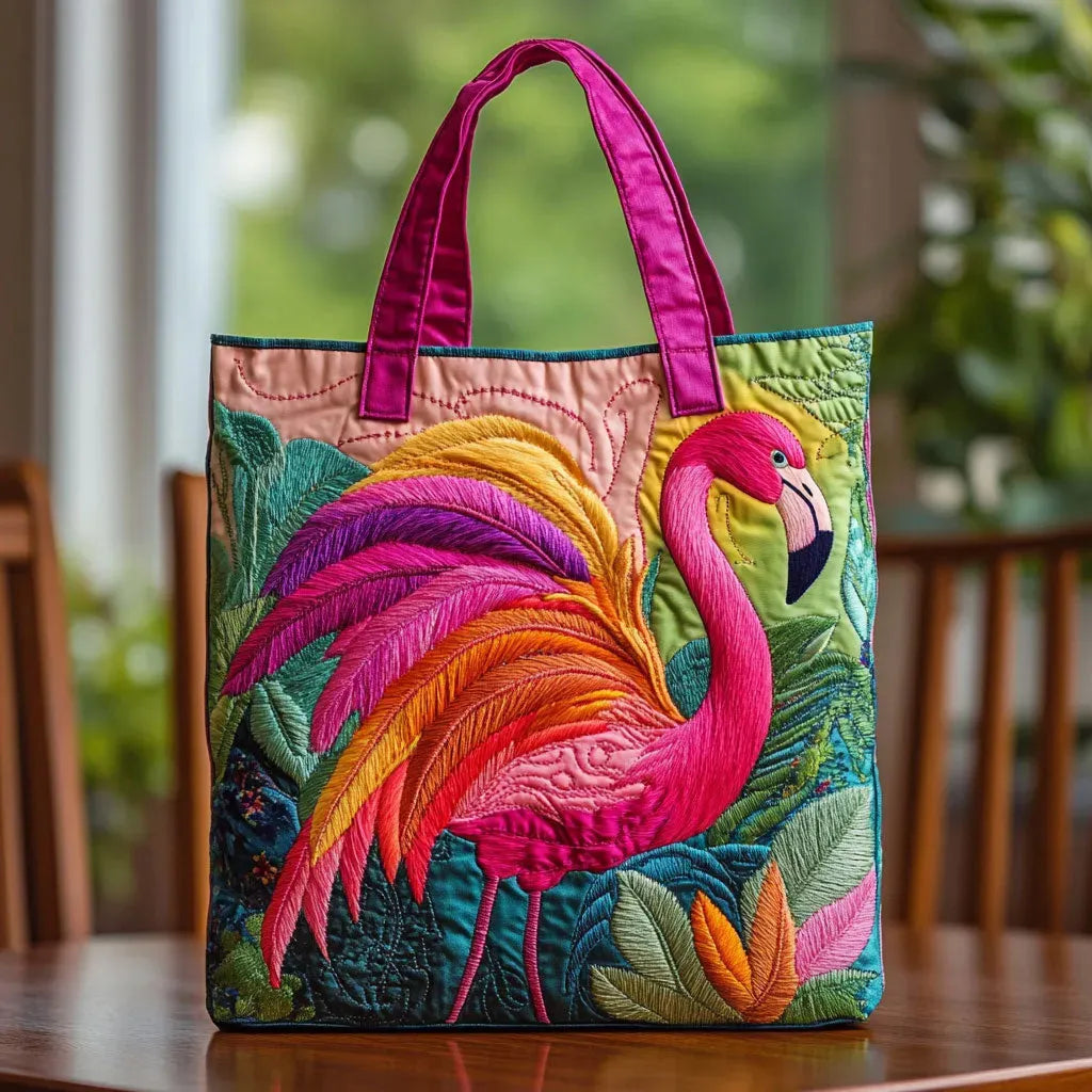 Tilkku-kangaskassi – sateenkaari flamingo